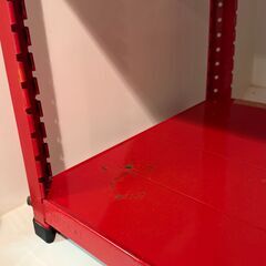 スチールラック３段　（赤）の画像