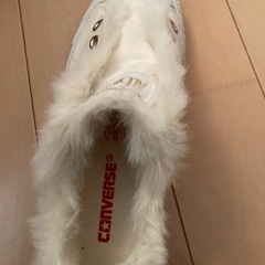 コンバース白サイズ5モコモコの画像