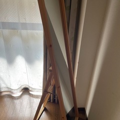 パイン材ミラー幅３６ｘ奥行き５０ｘ高さ１４３ｃｍの画像