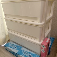 【4段・白】ニトリ 引き出し型 衣装BOXの画像