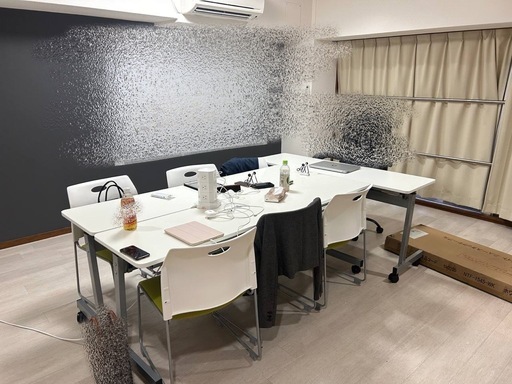 セット【キャスター付き会議机3つ★椅子6脚】