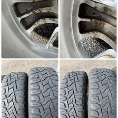 ハイエースに装着　ハイラックスサーフアルミ　TOYO OPENCOUNTRY R/T ホワイトレター　215/65R16C 109/107Q オールシーズン　の画像