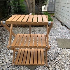 完売キャンプ用竹製ラック