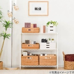 【既にお取引中の商品です。お問い合わせはご遠慮下さい＊】ニトリ(NITORI) スチールラック STANDARD 2段 ホワイト 幅84.5×奥行29.5×高さ80cm の画像