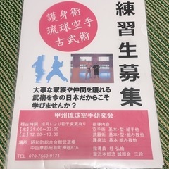 甲州琉球空手研究会【琉球空手・古武術】　生徒募集の画像