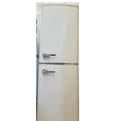 【美品】アイリスオーヤマ 冷蔵庫 130L レトロ風 ホワイトの画像