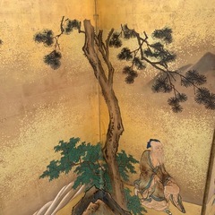 金屏風　七賢人竹林　一双　大変美しいの画像
