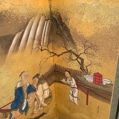 金屏風　七賢人竹林　一双　大変美しいの画像