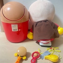 アンパンマン　おしゃべりDX　おもちゃ箱　カスタネット　笛の画像