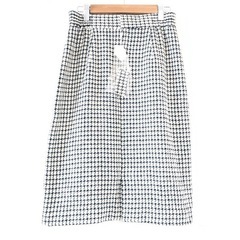 【急募‼️】新品！千鳥柄 ひざ丈スカート★ Lサイズの画像