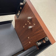 デスク上収納ボックス　ウォールナット色の画像