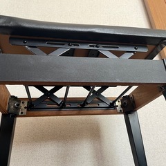 ピアノ椅子 昇降式 エレクトーン/オルガン 高さ調節可能 黒 ブラックの画像