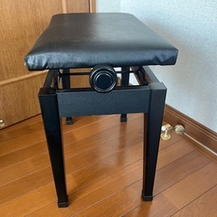 ピアノ椅子 昇降式 エレクトーン/オルガン 高さ調節可能 黒 ブラックの画像