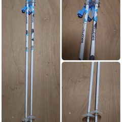 ●27) ROSSIGNOL Fun girl 150cm  108/67/94 14M スキー板 /ビンディング / SALOMON ポール 107cm 3点セット  比較的綺麗め 中古 ③の画像