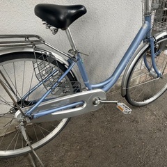 ９J２８　アルミのホームサイクル２６サイズ　オートライト付き　★自転車専門店の中古車です★　【消費税込み・防犯登録６００円込みの画像