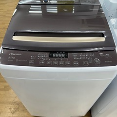 【ドリーム川西店御来店限定】☆ジモティー見たよ♪割引☆ ハイセンス 洗濯機 HW-DG80A 8.0kg 2021 動作確認／クリーニング済み 【99560000027268】の画像