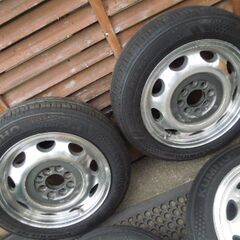 ミケロッティ　アルミホイール＋KUMHO　155/65R14　2024年製　バリ山　4本の画像