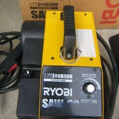 RYOBI　半自動溶接機　SAW-80　100V　ノンガスワイヤ　溶接面・ワイヤーブラシ・プラスチックケース付き　元箱付きの画像