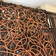 ラタンスクリーン　アジアンパーテーション　バリ島家具　アジアン家具　リゾートインテリア　おしゃれ間仕切り　希少　の画像