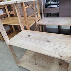 J2101　【リユースのサカイ柏店】3段木製ラック　クリーニング済み　の画像