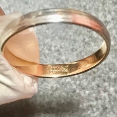 K18 pt900コンビ指輪の画像