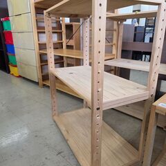 J2102　【リユースのサカイ柏店】3段木製ラック　クリーニング済み　の画像