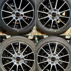 ㉗155/65R14新品タイヤ4本と中古ホイールとナット付きの画像