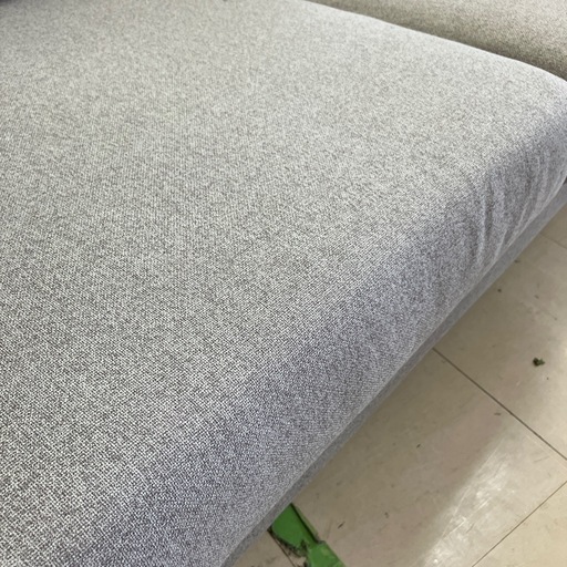 中古品　コンパクト2人掛けソファー　ラブソファー　グレー　1400mm 公田店
