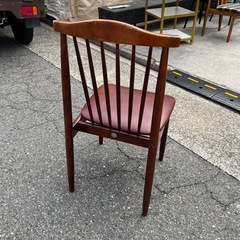 【TOYO FURNITUREFURNITURE】椅子　チェア　ダイニングチェア　赤茶色　木製　アンティーク　昭和レトロ　ビンテージ　ヴィンテージ　家具【1脚のみ】【横41.5×奥40×座面高39.5×背面高83】の画像