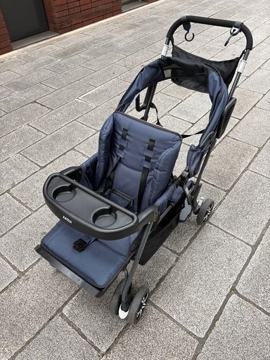 KATOJI カトージ二人乗りベビーカー【レインカバー付】