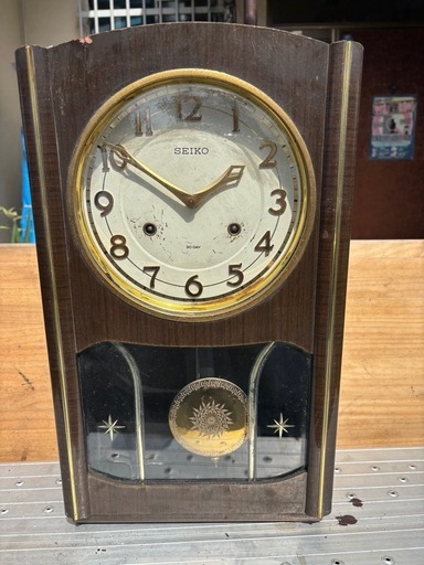 SEIKO 30day振り子時計 昭和レトロ ゼンマイ アンティーク 掛け時計 柱時計 【NEW】No.24 セイコーレトロ振り子時計　ネジ巻き式　30DAY