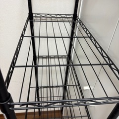 超美品スチールラック　ブラックの画像