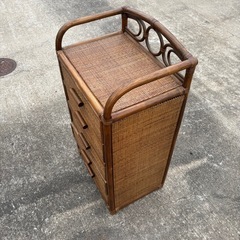 ラタン　棚　シェルフ　ラタン家具　収納棚　ラタン棚　レトロ　昭和レトロ　5段の画像