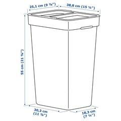 ◼️新品◼️IKEA ゴミ箱2個セット　HÅLLBAR ホルバル ふた付きゴミ箱ライトグレーの画像