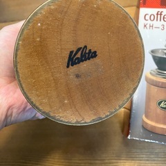 木製の手挽きコーヒーミル　箱付き カリタ　KH-3の画像