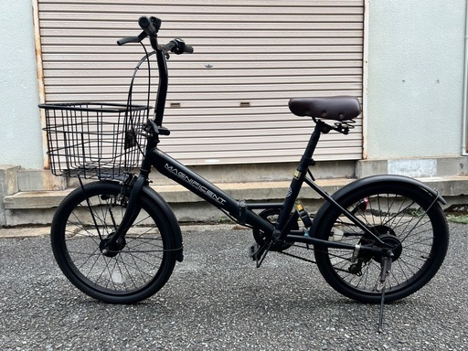 20インチ　used折りたたみ自転車　カゴ&オートライト&ギア付　YouTube動画あり