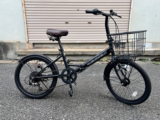 20インチ　used折りたたみ自転車　カゴ&オートライト&ギア付　YouTube動画あり