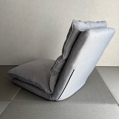 座椅子  リクライニング機能付き　アイスグレー　の画像
