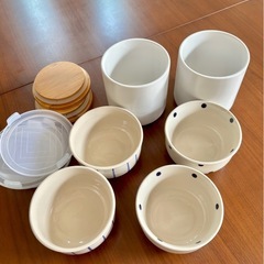【陶器】保存容器/ キャニスター6点セットの画像