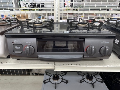 【ドリーム川西店御来店限定】☆ジモティー見たよ♪割引☆ リンナイ ガステーブル KG35NBK LPガス 2024 動作確認／クリーニング済み 【99560000022230】