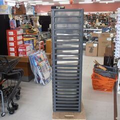 レターケース 22段 プラスチック製 幅32.5x奥行39x高さ137.5cm 書類ケース 深型トレー9段 浅型トレー13段 オフィス用品 苫小牧西店の画像