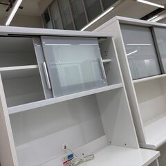 リユースのサカイ栃木店★ジモティ割あり★ 高橋木工 食器棚 ホワイト W90.5×D51×H187 クリーニング済み TC10823の画像
