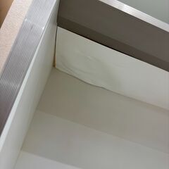 リユースのサカイ栃木店★ジモティ割あり★ NITORI 食器棚 ホワイト W140×D50×H200 クリーニング済み TC10824の画像