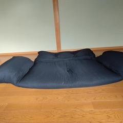 折りたたみ可能 2人用ローソファ 両肘・背もたれ可動式の画像