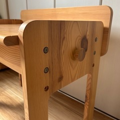 天然木　子ども　学習机　作業机の画像