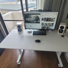 ErGear 電動オフィスワークテーブル昇降式デスク幅160cmの画像