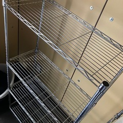 屋内使用 美品　スチールラック　 2つの画像