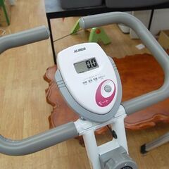 ALINCO フィットネスバイク AFB4417X ホワイト×ピンク 8段負荷調節 トレーニング アルインコ エアロバイク 折りたたみ 札幌市 清田区 平岡の画像
