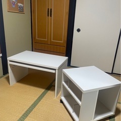 和室用　勉強机　デスク　仕事用　棚付き　パソコン台　テーブルの画像