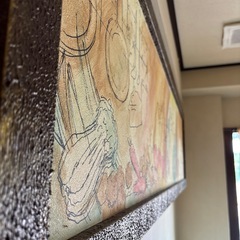 おしゃれな横長アート絵画（額縁付き）インテリアに最適の画像